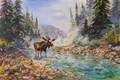 97-Moose-in-Morning-Mist-20x30-Nov-9-2022